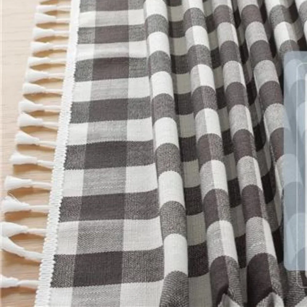 Farmhouse Tablecloth Square Checkered Buffalo Plaid Cottage Decor Table Cover